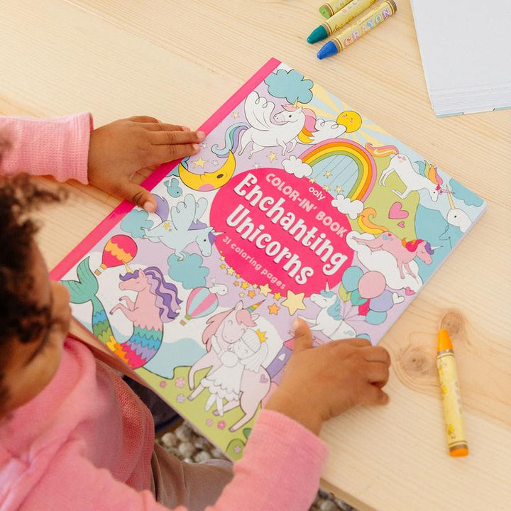 Enchanting Unicorns Color-In' Book