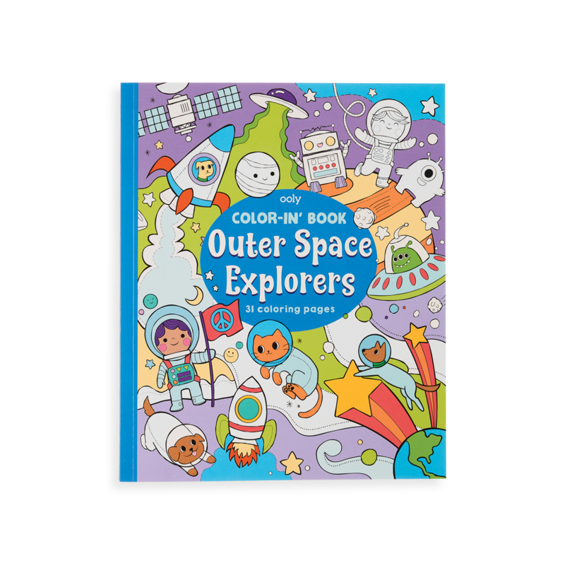 Outer Space Explorers Color-In&