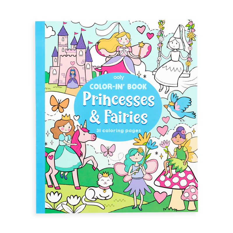 Princess & Fairies Color-In' Book