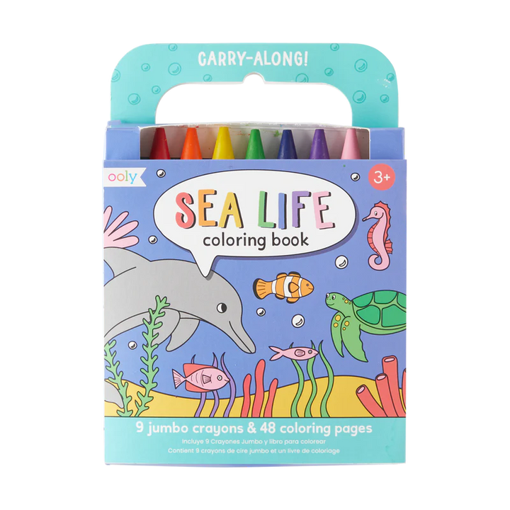 Carry-Along Coloring Book Set - Sea Life