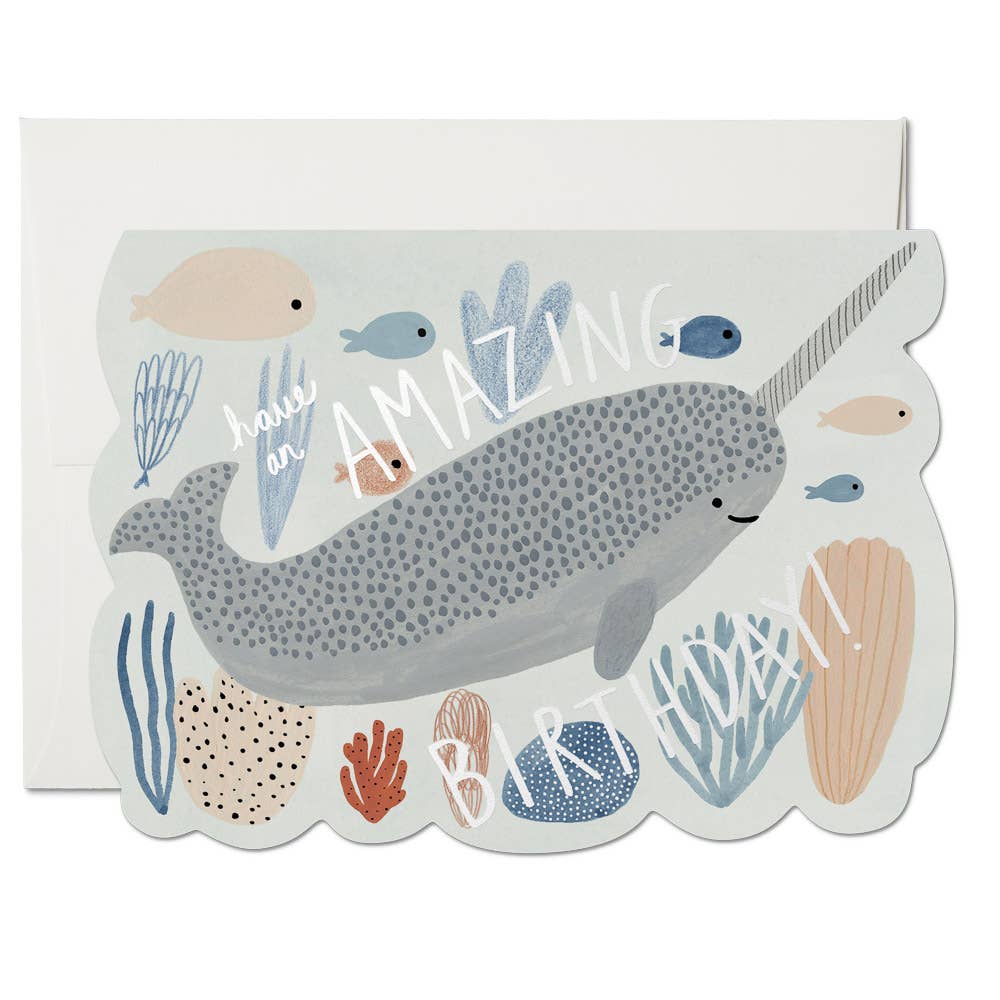 Narwhal Birthday Card