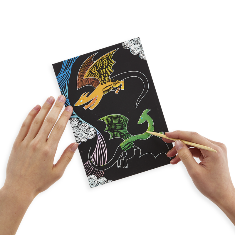 Scratch and Scribble Art Kit - Fantastic Dragons