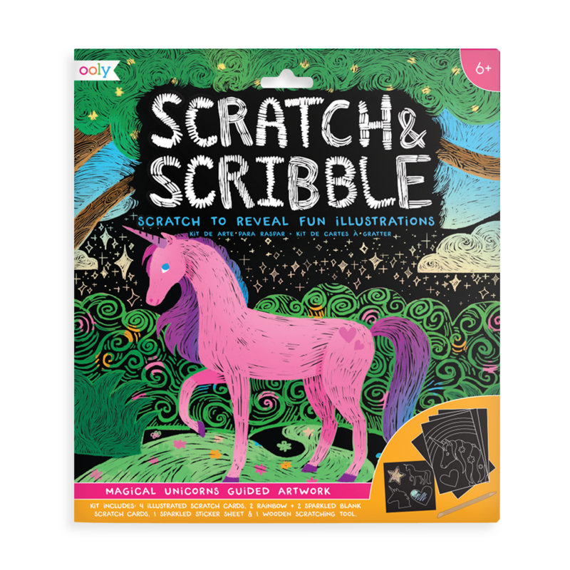 Scratch & Scribble Art Kit - Magical Unicorns