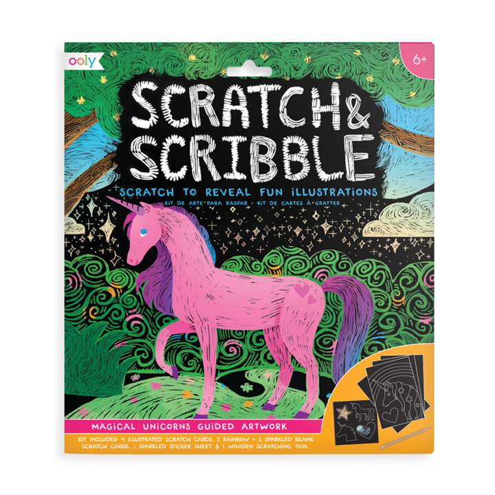 Scratch & Scribble Art Kit - Magical Unicorns