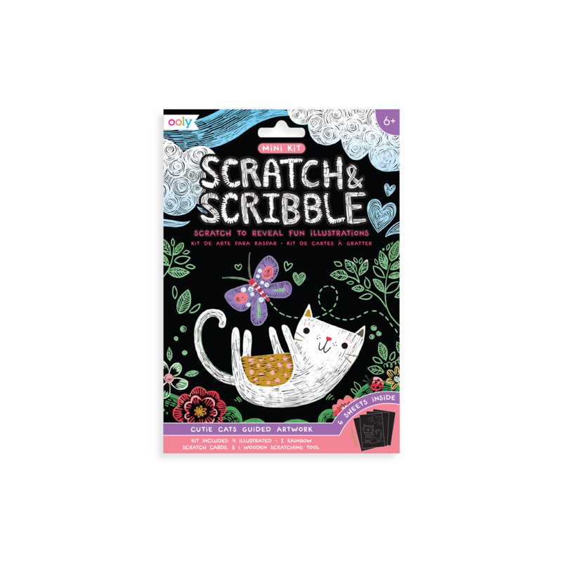Mini Scratch & Scribble Art Kit - Cutie Cats