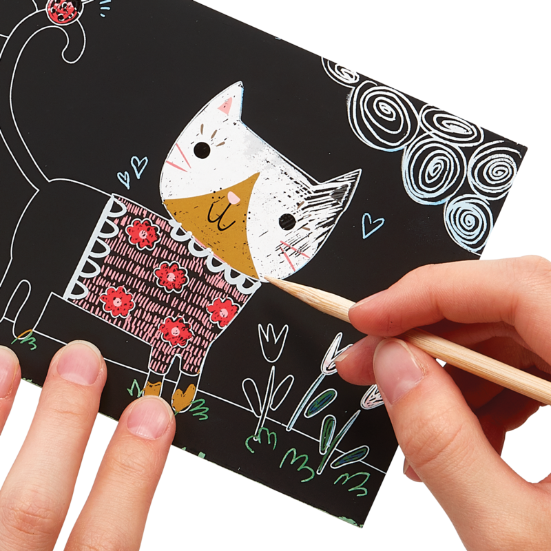 Mini Scratch & Scribble Art Kit - Cutie Cats
