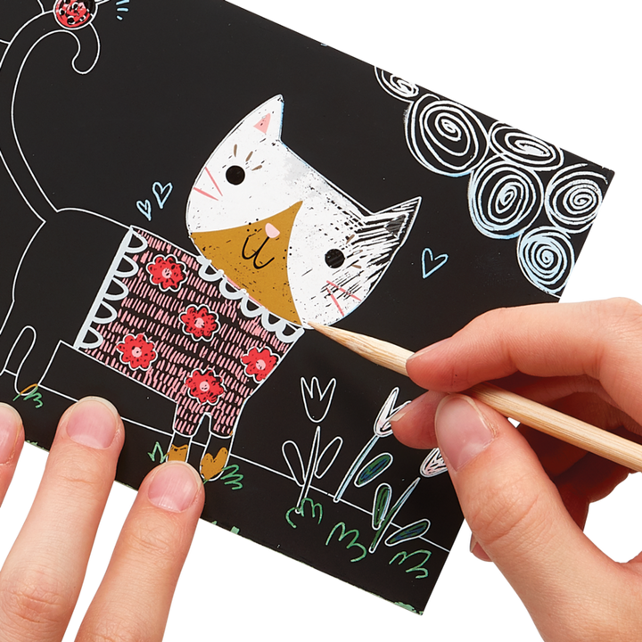 Mini Scratch & Scribble Art Kit - Cutie Cats