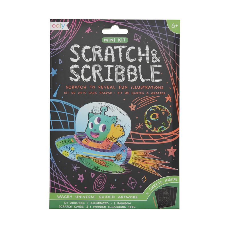 Mini Scratch & Scribble Art Kit - Wacky Universe