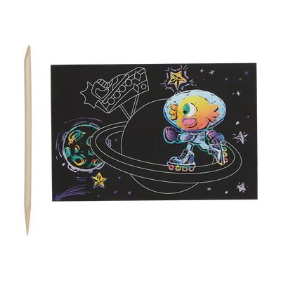 Mini Scratch & Scribble Art Kit - Wacky Universe