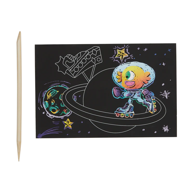 Mini Scratch & Scribble Art Kit - Wacky Universe