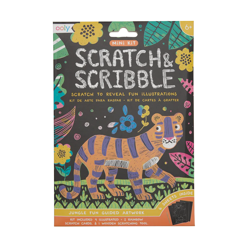 Mini Scratch & Scribble Art Kit - Jungle Fun