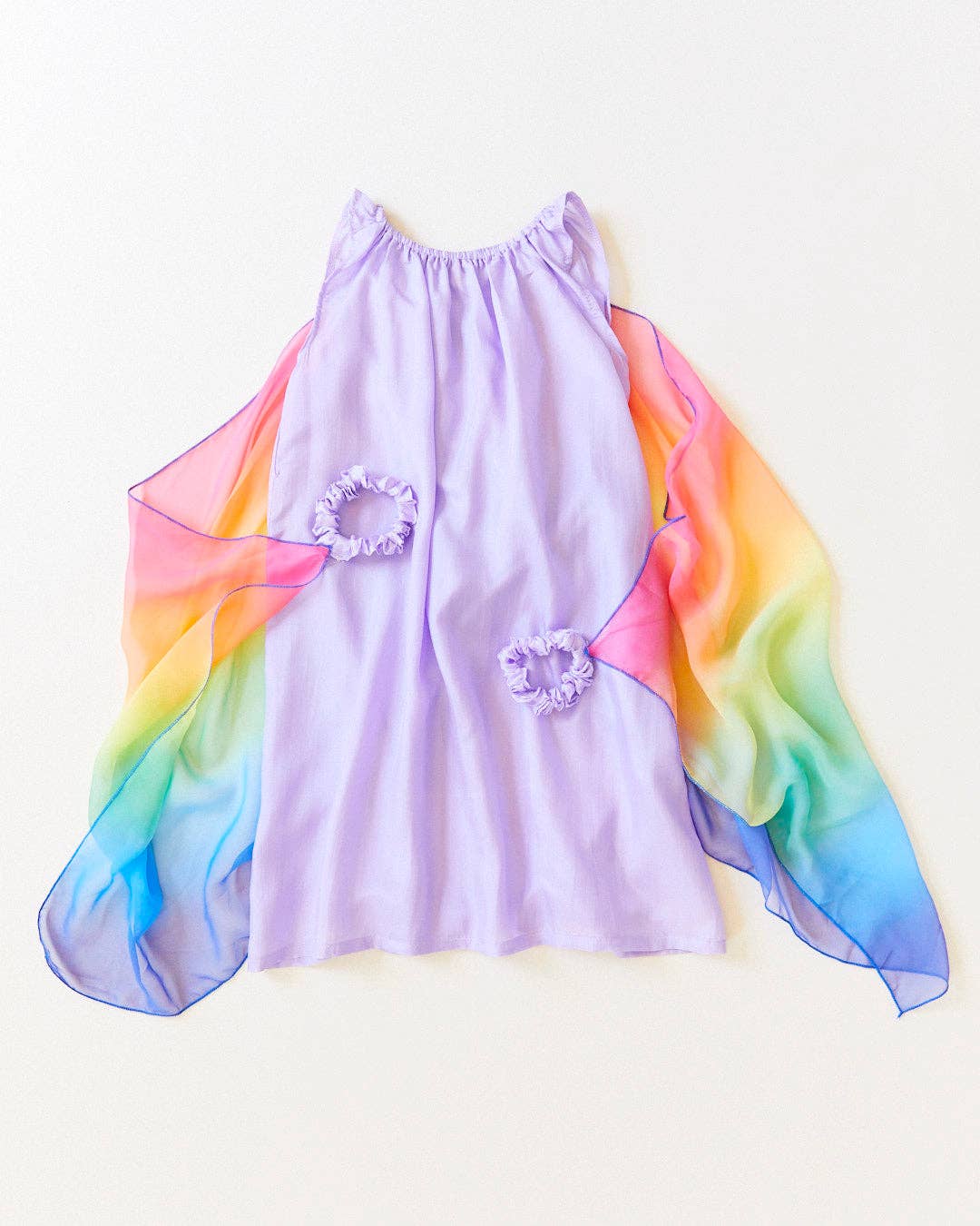 Silk Fairy Dress - Lavender/Rainbow