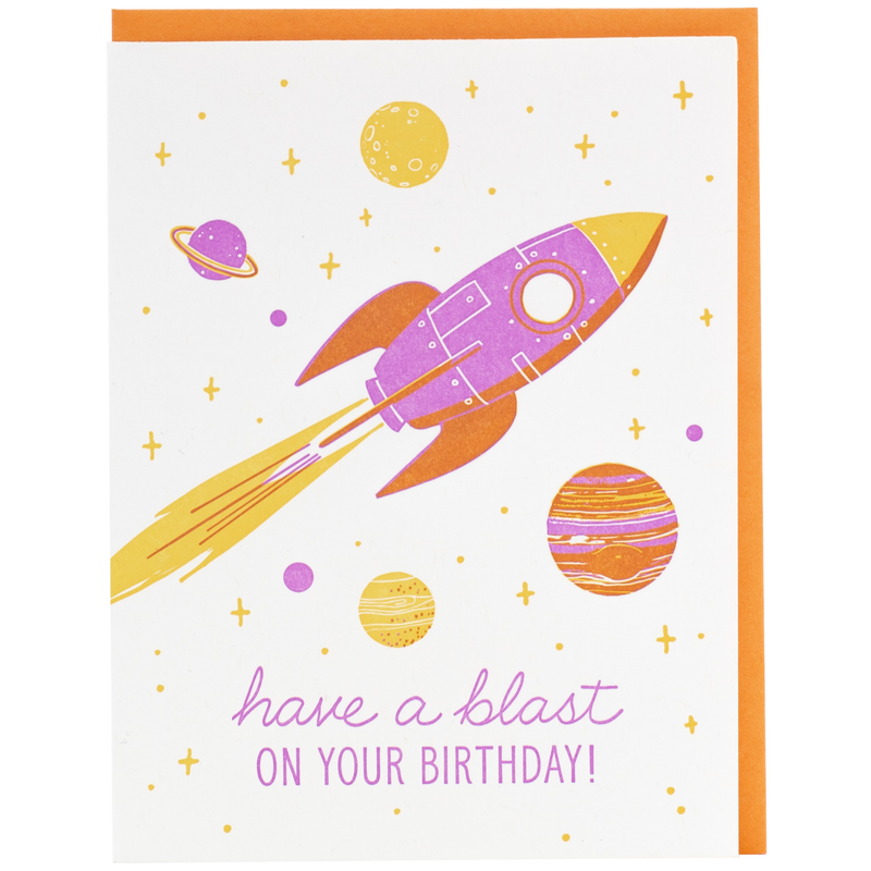 Rocket Ship Birthday Card