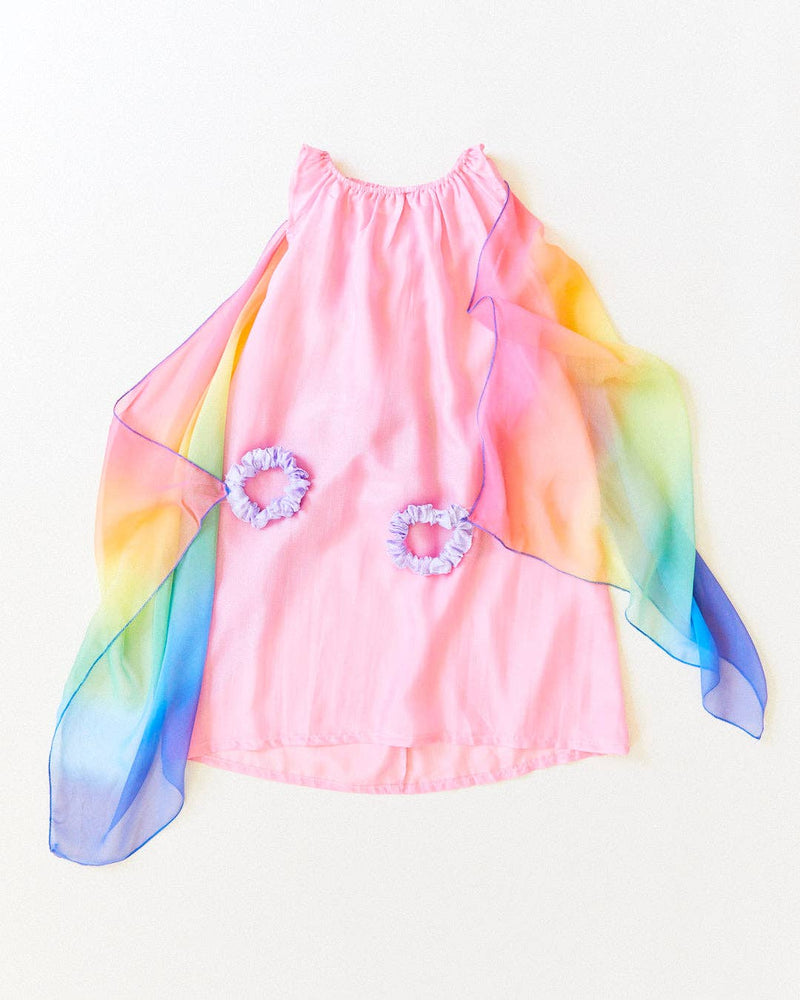Silk Fairy Dress - Pink/Rainbow