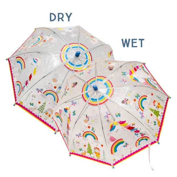 Transparent Color Changing Umbrella - Rainbow Fairy