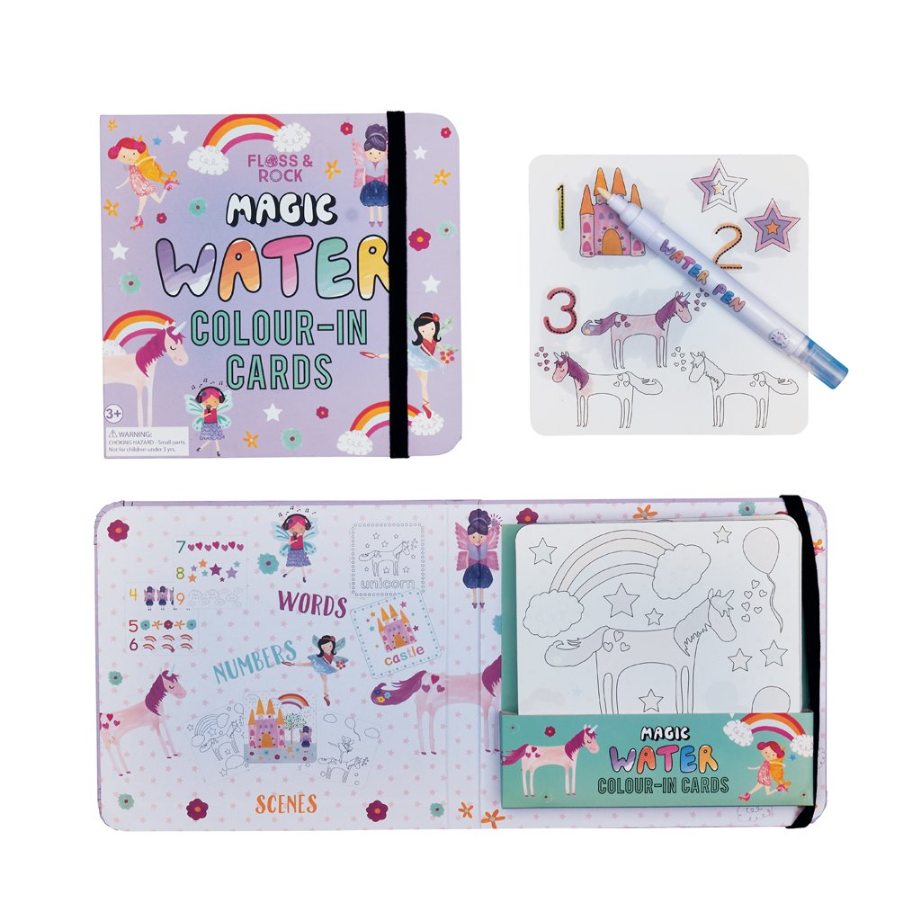Magic Color Changing Water Cards - Fairy Unicorn
