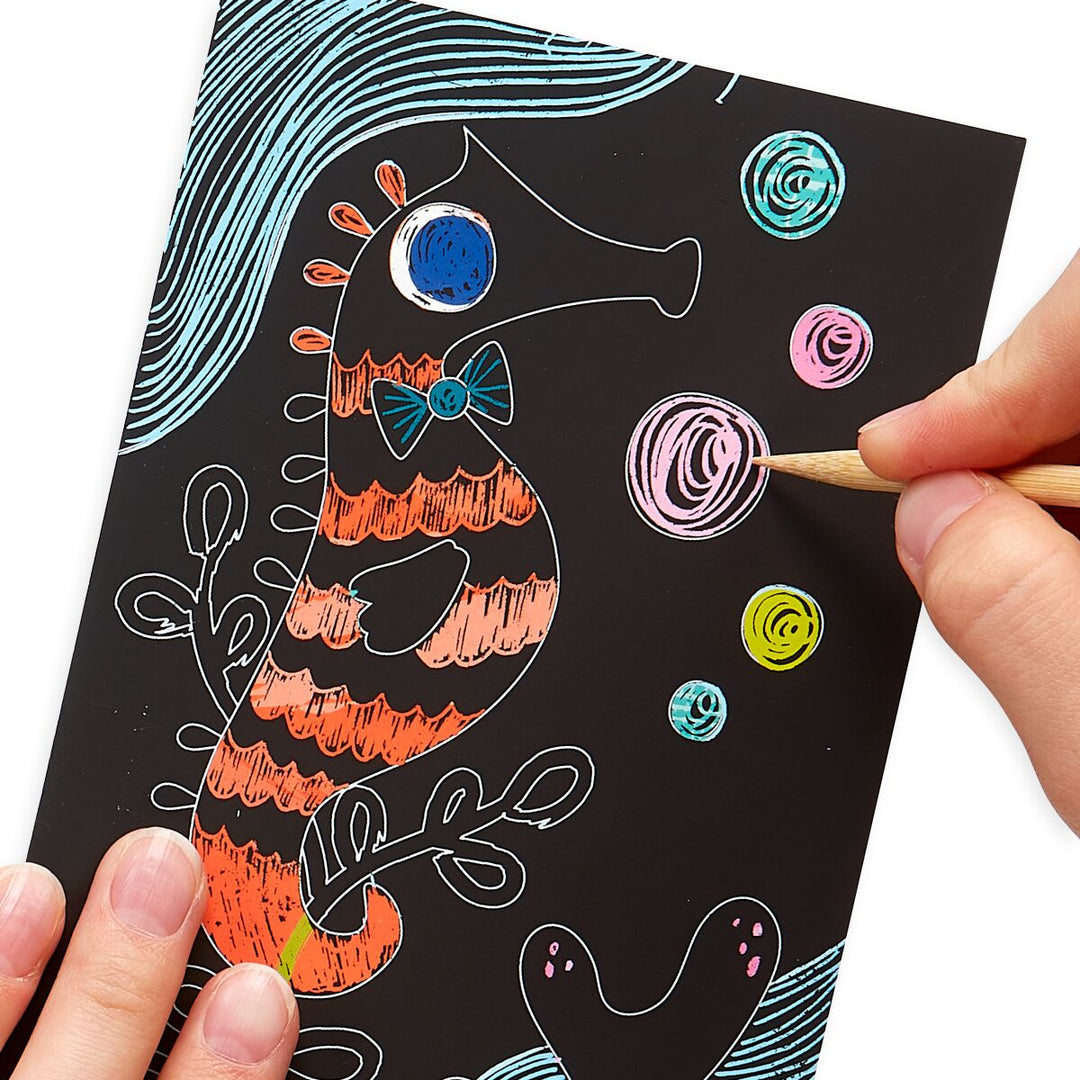 Mini Scratch & Scribble Art Kit - Friendly Fish