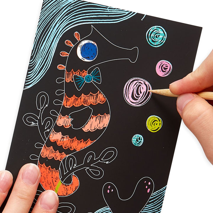 Mini Scratch & Scribble Art Kit - Friendly Fish
