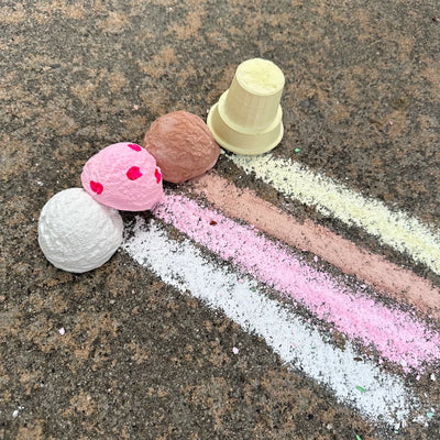 Ice Cream Cone Sidewalk Chalk