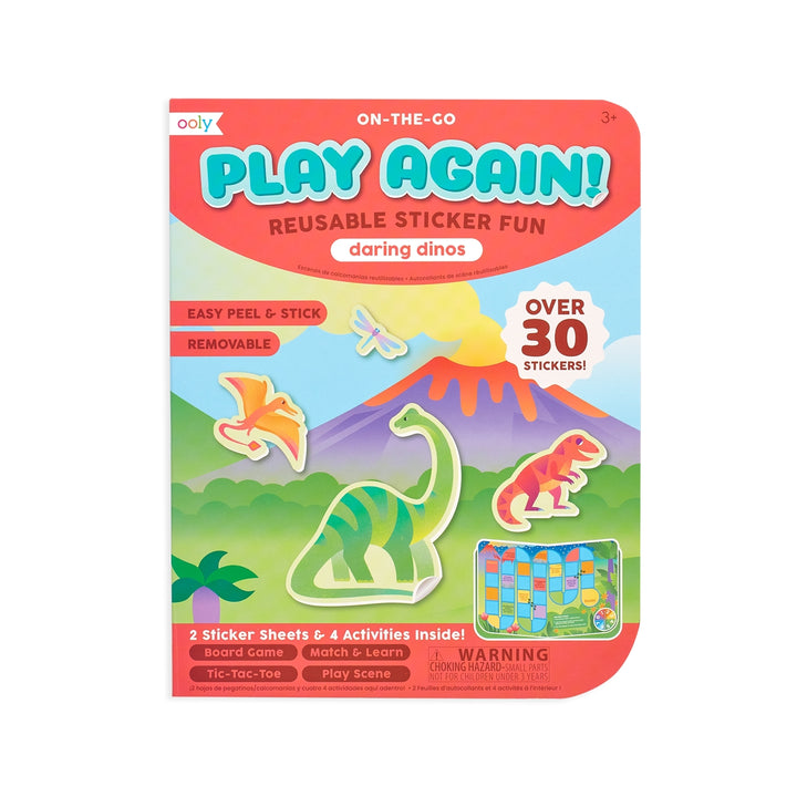 Play Again! Reusable Sticker Activity Kit - Daring Dinos