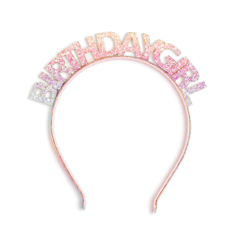 Pastel Rainbow Birthday Girl Headband