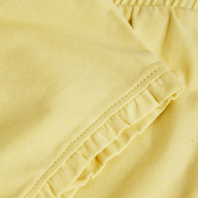 Ruffle Hem Baby Shorts - Yellow