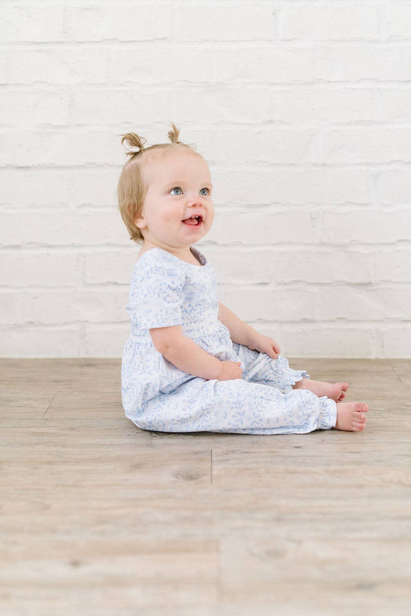 Rosie Romper - Blue Bunnies