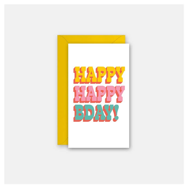 Happy Happy Bday Gift Enclosure Card