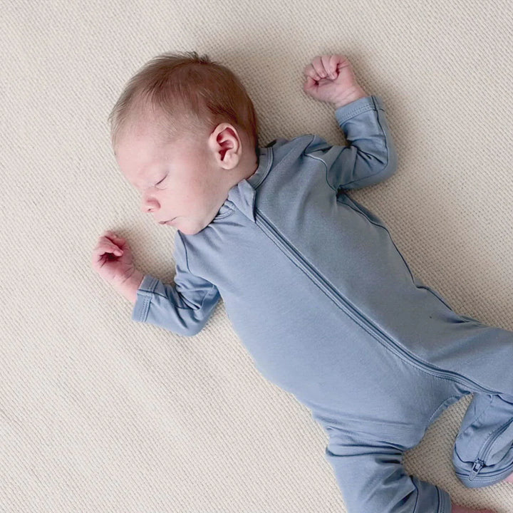 Solid Zippered Romper - Slate