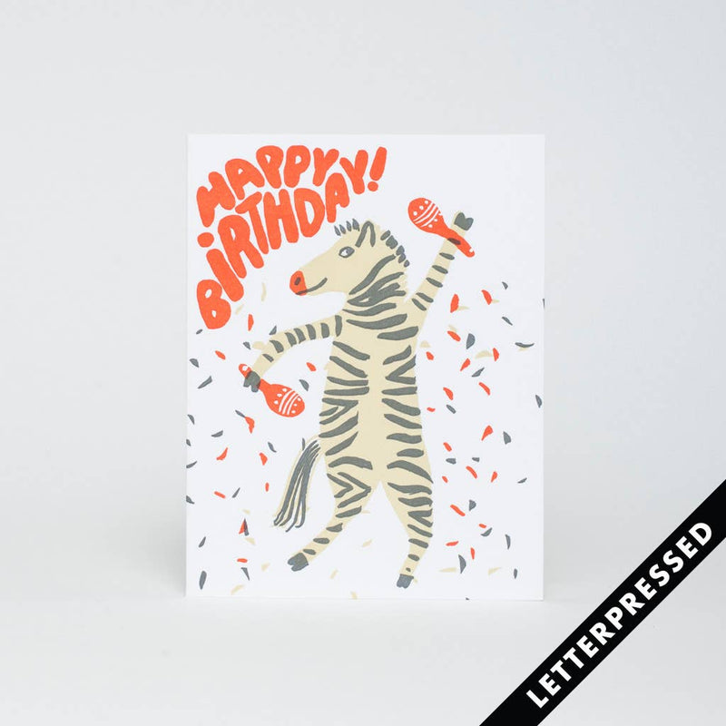 Party Zebra Card