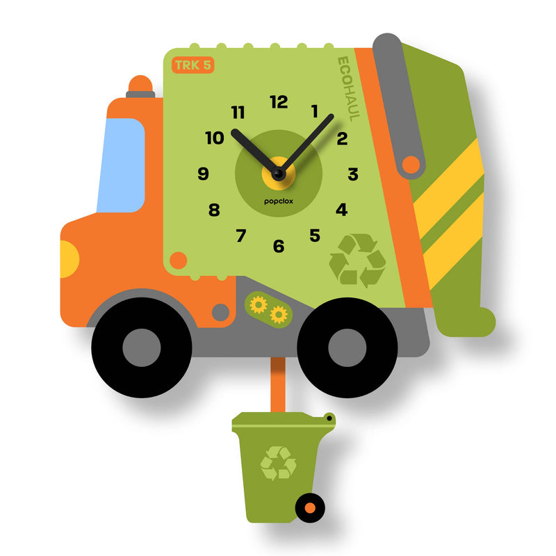 Garbage Truck Acrylic Pendulum Clock