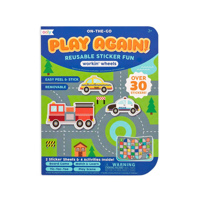 Play Again! Reusable Sticker Activity Kit - Working Wheels