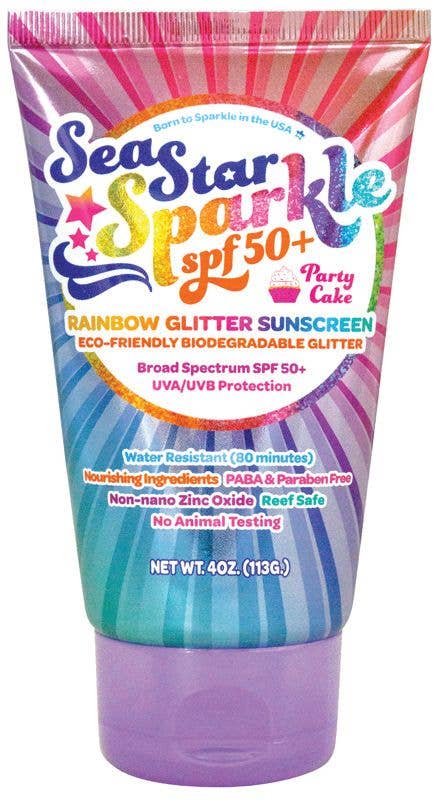 Sea Star Sparkle Glitter Sunscreen - Party Cake