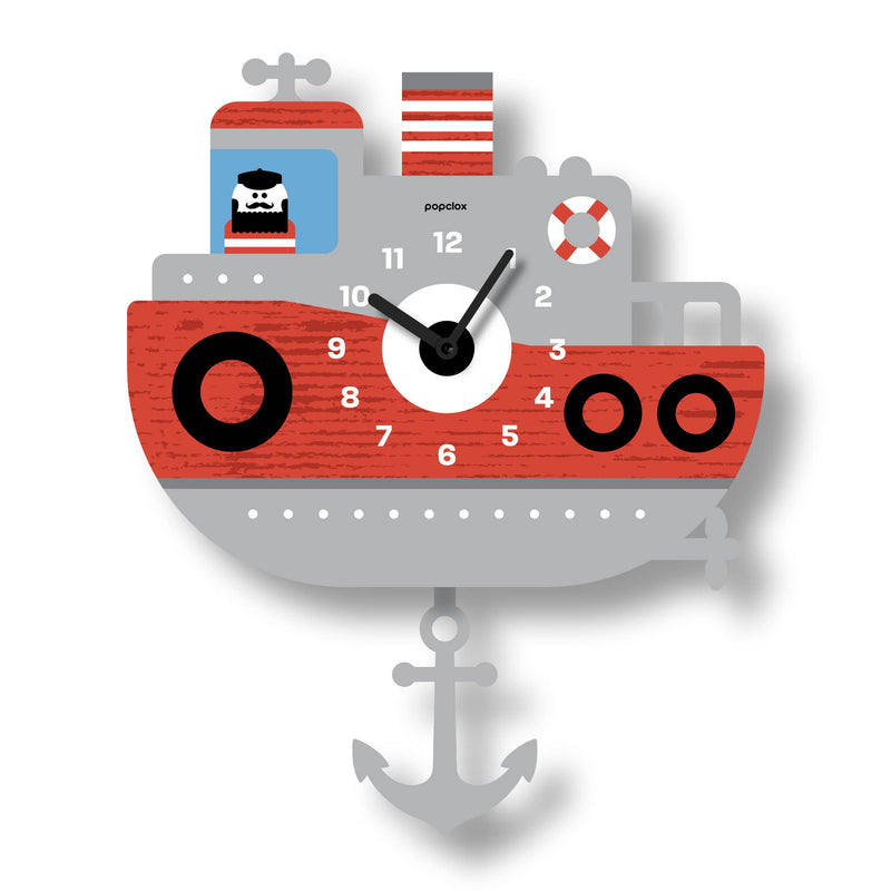 Tugboat Acrylic Pendulum Clock