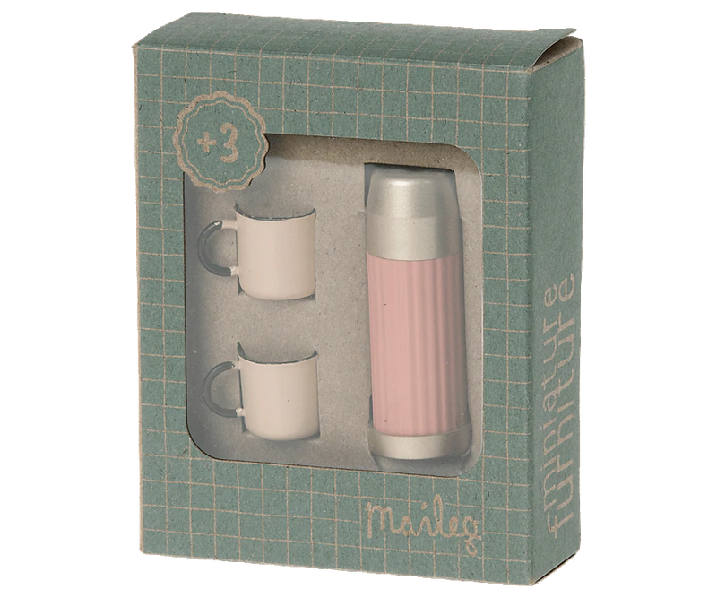 Thermos and Cups - Soft Coral