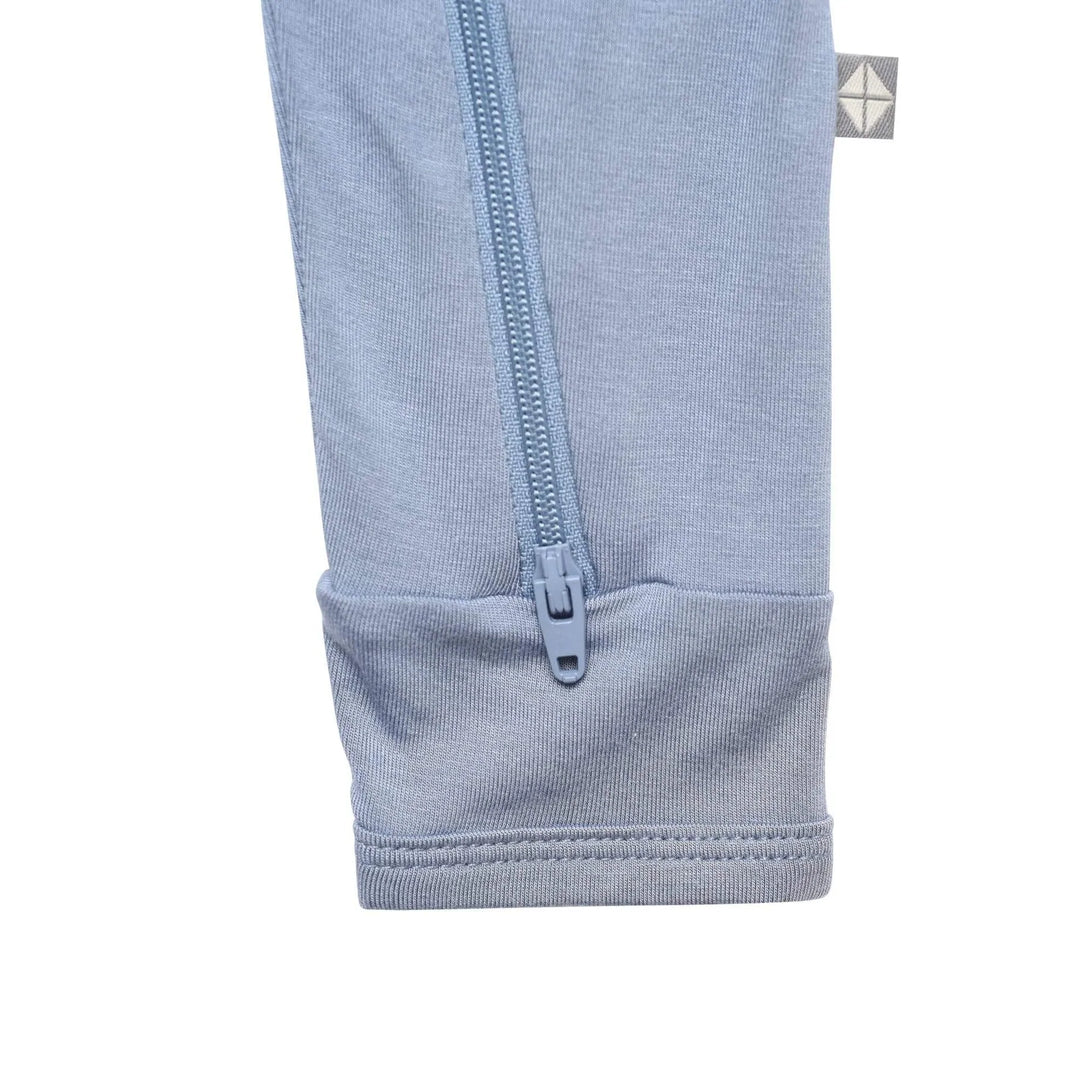 Solid Zippered Romper - Slate
