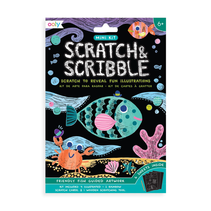 Mini Scratch & Scribble Art Kit - Friendly Fish