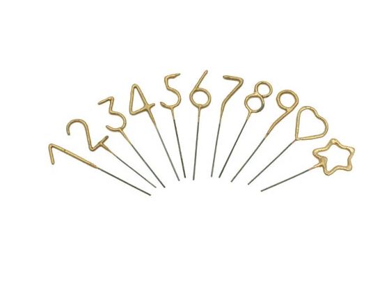 Gold Number Sparklers